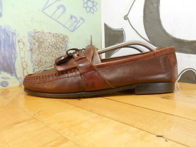 Johnston & Murphy Passport Brown Leather Kiltie Tassel 