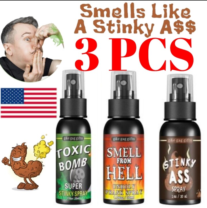 3 Pack Novelties Fart Gag Prank Joke Spray Can Stink Bomb Smelly Stinky