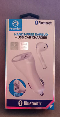 Premier Hands-Free Earbud + USB Car Charger