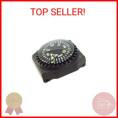 Sun Company Slip-On Wrist Compass - Easy-to-Read Compass for Watch Band or Parac
