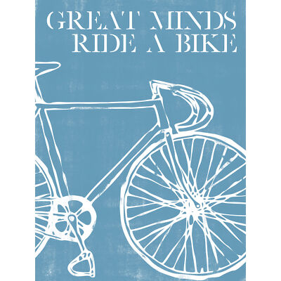 Great Minds Ride A Bike großer Wandkunstdruck 18 x 24 Zoll