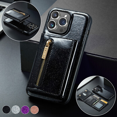 Luxury Leather Case For iPhone 14 13 12 11 Pro Max Card Holder Wallet Back Cover