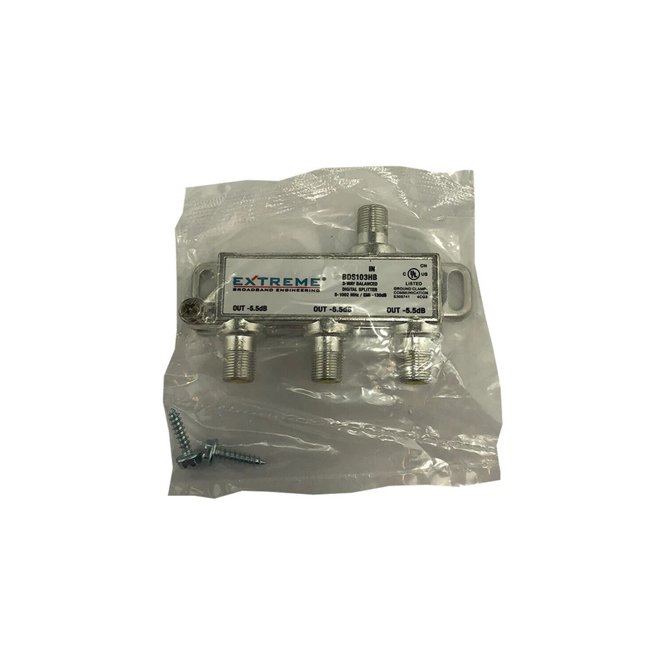 Extreme 3-Way Balanced HD Digital High Performance Coax Cable Splitter BDS103HB - Image 3 of 4