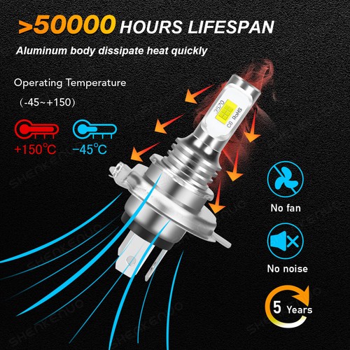 Lampadine faro led CSP super luminose per Honda VT750C Shadow Aero 2004-2022 US - Foto 7 di 17
