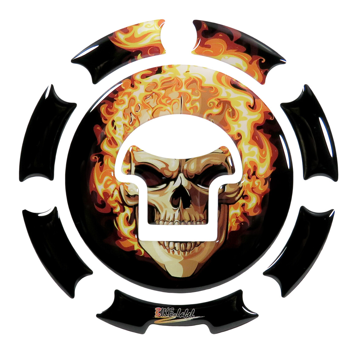 Fuel Tank Cap Motorcycle Pad Ghost Rider Skull Universal Compatible For Honda
