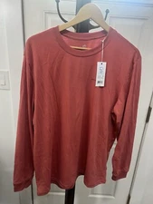 Mens Southern Tide Long Sleeve on Board for Off Roads Tee Dusty Coral Large New