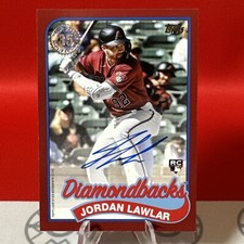 2024 Topps Series 1 1989 Throwback Jordan Lawlar RC On Card Auto SSP /25 Rookie