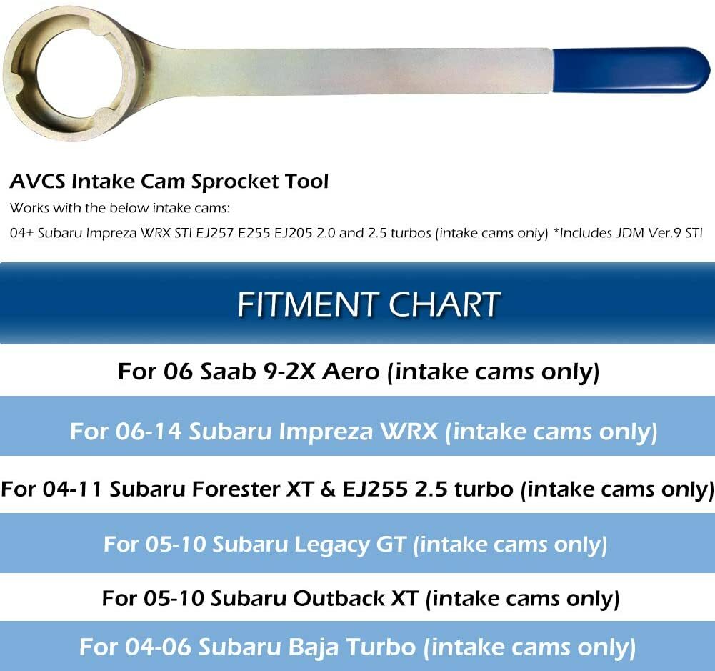 Intake/Exhaust Cam Sprocket Tool Wrench Holder Tool Kit For Subaru AVCS
