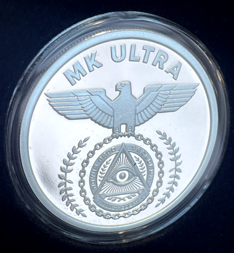 1oz 2023 MK Ultra Proof With COA + Box Silver Shield Top-secret CIA New Order - Picture 18 of 24