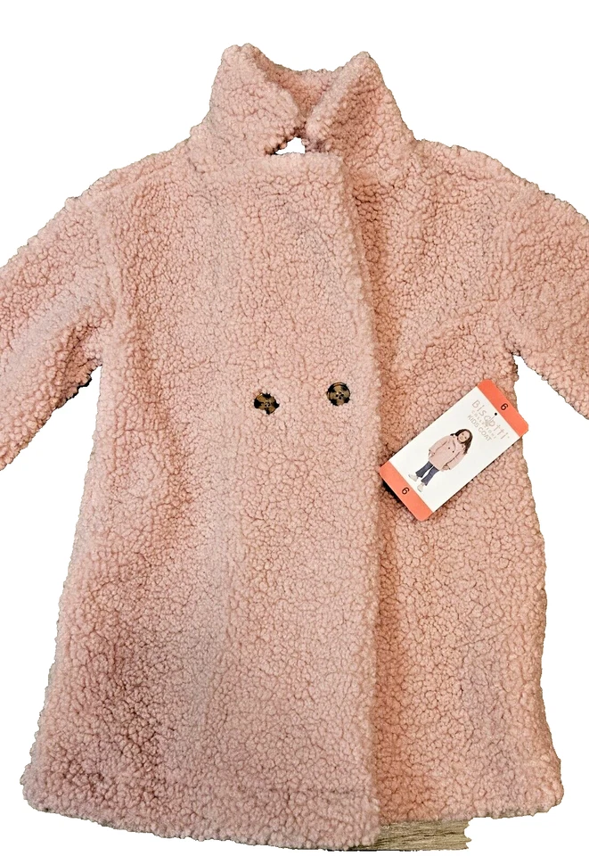  NWT Biscotti COLLEZIONI Kids Sherpa Coat Size 6 Pink - Image 2 of 4