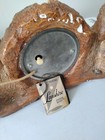 Lanshire Chalkware Electric Clock Indian Native American Chiefs Working Orig Tag — photo 8