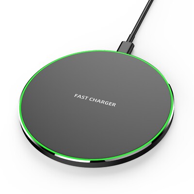 15W Wireless Fast Charger Charging Pad Dock for Samsung Android/IOS Cell Phone