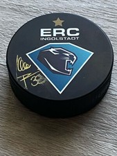 Eishockey Puck  ERC Ingolstadt - Originalunterschrift Jakub Ficenec Nr 38 - neu!
