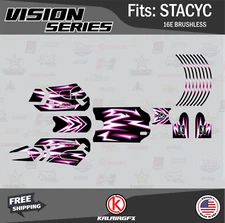 Graphics Kit for STACYC 16E Brushless Electric Bike (All Years)  Vizion -magenta