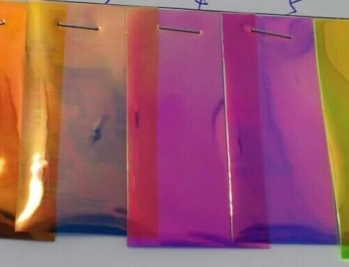 41cm 16.375" x1.3 yd Fabric Clear holographic PVC Transparent MULTICOLOR VINYL - 第 1/3 張圖片