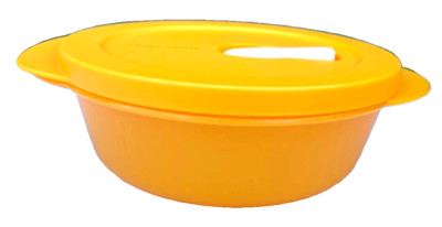 Tupperware CrystalWave Plus Microwavable PAPAYA Orange Vented 2.5 cups 600ml
