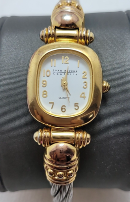 VTG Joan Rivers Classics Bracelet Watch Gold Silver Tone  display picture 1