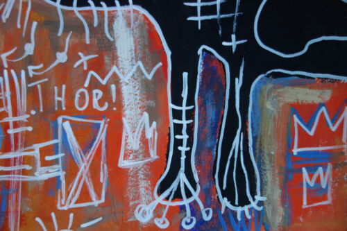 Fine unique painting, signed Jean Michel Basquiat, w COA - Picture 9 of 11
