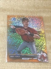 2017 Bowman Chrome Andy Yerzy Prospect Orange Shimmer Refractor   #16/25