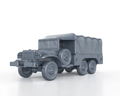 WARGAMEZONE US WWII - DODGE WC 63 with CANOPY - 1/56 1/72 1/87 1/100 3D PRINTED