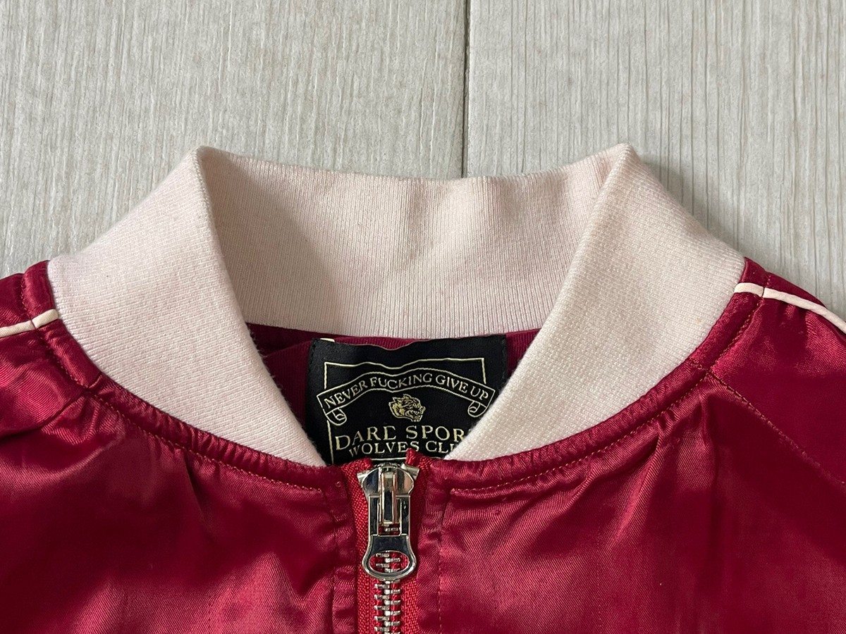 Darc Sport Wolves Club Satin Jacket Red Men's Size XL 144