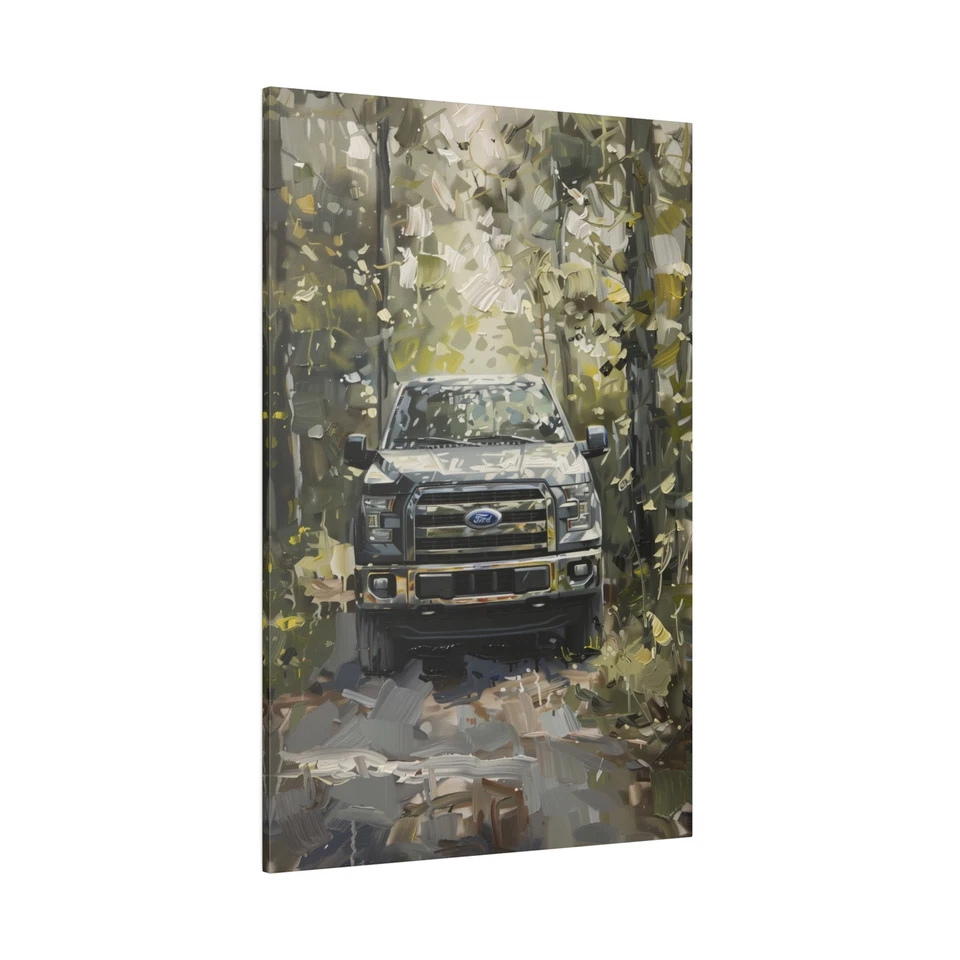 Camión Ford F-150 construido resistente EE. UU. American Forest Jungle | Impresión en lienzo C32 Foto 2 de 4