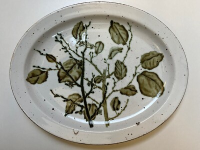 Midwinter Stonehenge GREEN LEAVES 1x Servierplatte, oval ca. 24x30cm