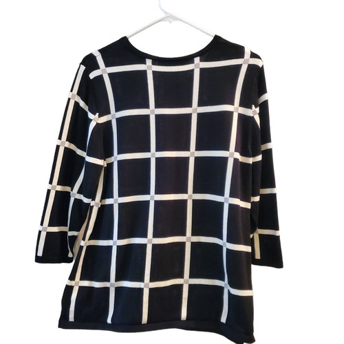 Coldwater Creek 3/4 Sleeve Striped Button Up Cardigan Sweater Women's Size XL - Picture 7 of 8