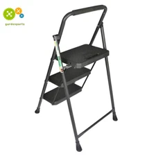3 Step Ladder Folding Step Stool With Wide Anti-Slip Pedal 330 Lbs Sturdy Steel