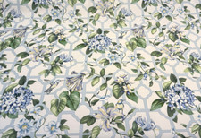 Waverly Treillage Floral Blue Serene Sky Drapery Upholstery Fabric By the Yard