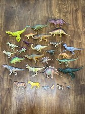 LOT 29 Hard Plastic Dinosuars / Animals Various Sizes / Manufacturuers