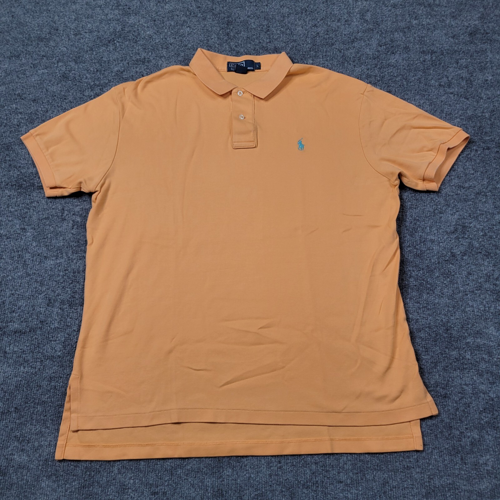 Polo Ralph Lauren camicia uomo grande arancione pullover manica corta rugby pony A3