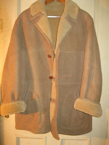Men's Shearling Coat Vintage Large 