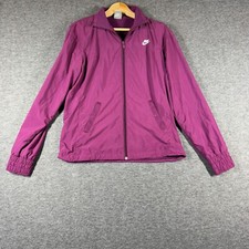 Nike Lightweight Jacket Womens Medium M Purple Zip Front Windbreaker