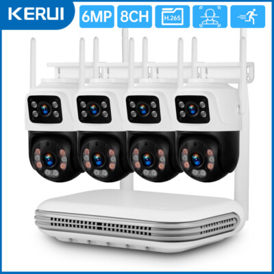 KERUI 6MP NVR 8CH Security Camera System Outdoor Wireless Audio Wifi Home CCTV