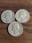 Nice lot of 3 Washington 1964 Quarters 90% Silver