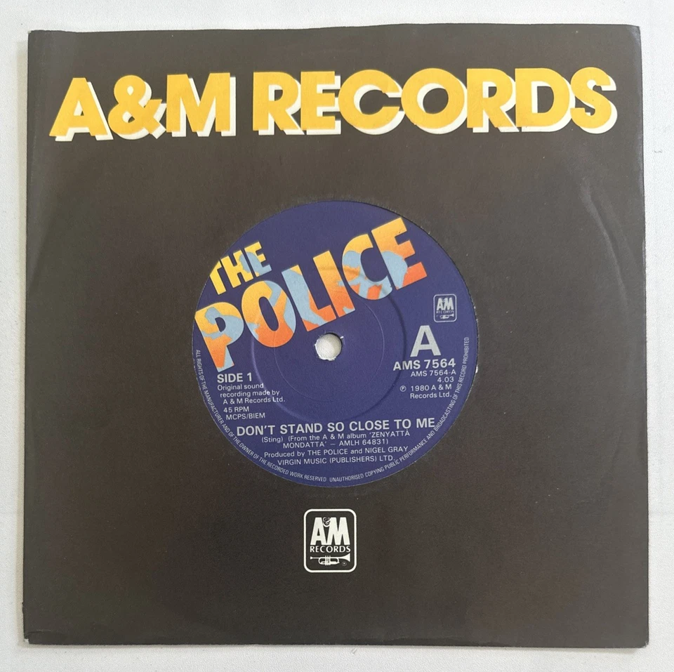 The Police ~ Don't stand so close to me 7” Vinyl Record EX / VG+ - Image 2 of 4