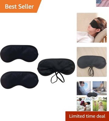 Breathable 3-Pack Sleeping Masks: Soft Black Eye Covers for Travel & Meditation
