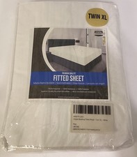 UTOPIA White Premium Quality Fitted Sheet Twin XL 100 Polyester NEW