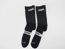 Cuore Pro Aero Cycling Socks Large EU 44-46 Black USA Logo