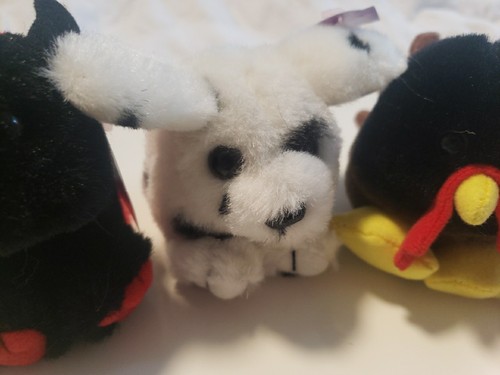 NWT Lot 5 Swibco Puffkins Keychains Farm Theme, Turkey, Bull, Dalmatian, Ladybug - Picture 3 of 5