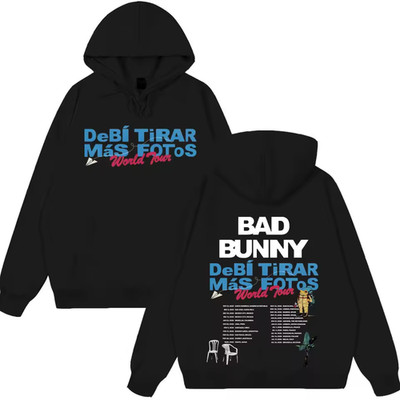 Bad Bunny Debí Tirar Más Fotos Tour Hoodie Sweatshirt New Merch