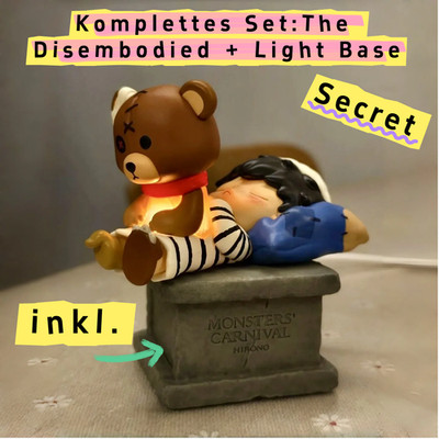 Original POP MART Hirono Monsters  Carnival  The Disembodied SECRET +Leucht Base