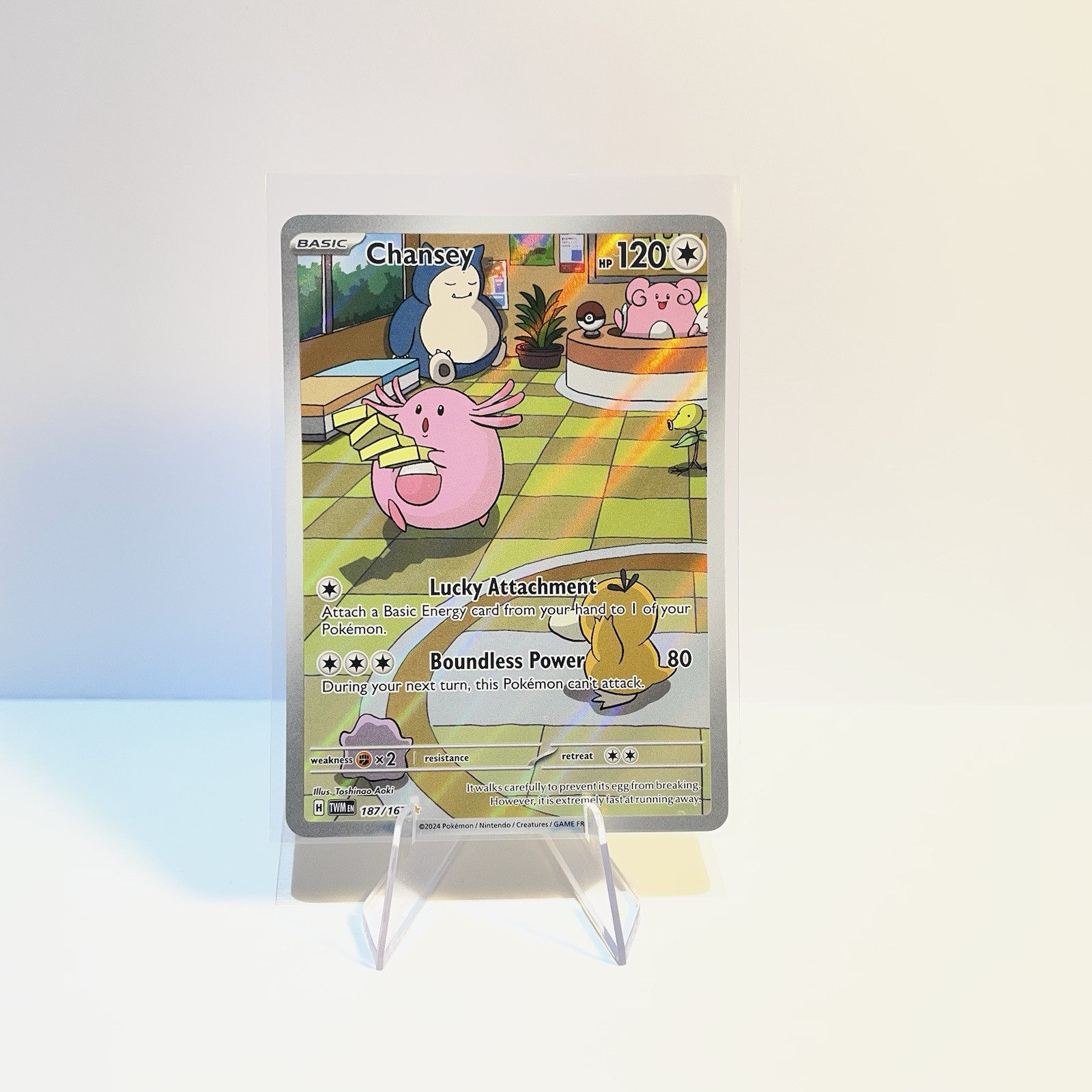 Chansey 187/167 SV06 Illustration Rare Twilight Masquerade Holo Pokemon TCG NM