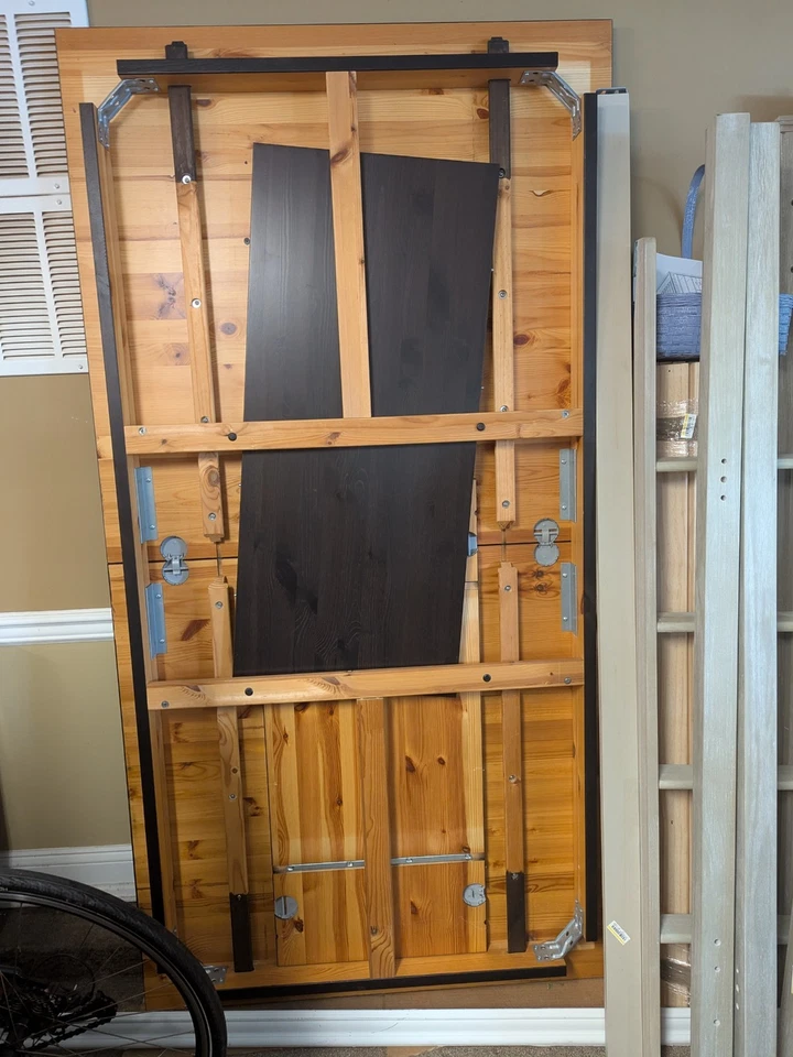 Ikea Black Extendable Dining Table + (6) Taupe Dining Chairs - Image 3 of 4