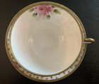 Antique LFH Nippon Hand Painted Teacup & Saucer Pink Roses Gold Moriage Beaded — photo 4