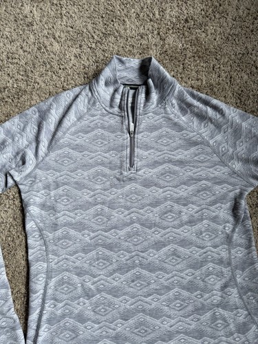 Smartwool Q-Zip Pullover Shirt Womens XL Gray