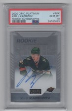 2020-21 O-Pee-Chee Platinum Rookie Autographs Kirill Kaprizov AU, RC PSA 10 Gem