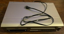 Hitachi DVD VHS Player Silver DV-PF2U Hi-Fi Stereo Digital Powers On FOR PARTS