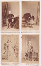 Viktorianisches CDV Lot Carte de Visite Fotos alle Liverpool Kinder Frau Mann x4